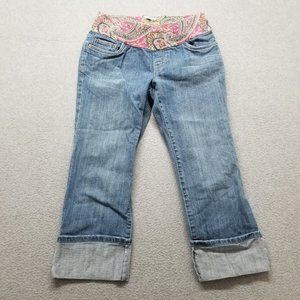 Old Navy Maternity Jeans Womens S Blue Denim Stretch Bermuda